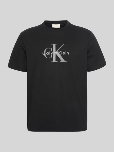 Calvin Klein Jeans Relaxed fit T-shirt van puur katoen met logoprint Zwart - 2