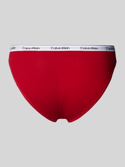 Calvin Klein Underwear Stringi z elastycznym pasem z logo Czerwony 3