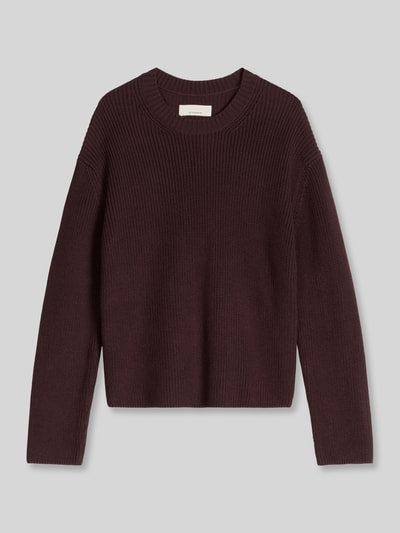 Marc O'Polo Loose Fit Pullover aus reiner Baumwolle Dunkelrot 2