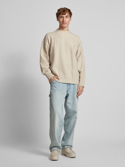 Calvin Klein Jeans Gebreide pullover met labeldetail Offwhite - 1