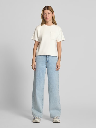 MSCH Copenhagen T-shirt met borstzak, model 'Harissa Ima' Offwhite - 1