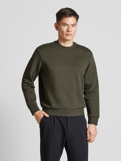 ARMANI EXCHANGE Sweatshirt mit Label-Detail Oliv 4