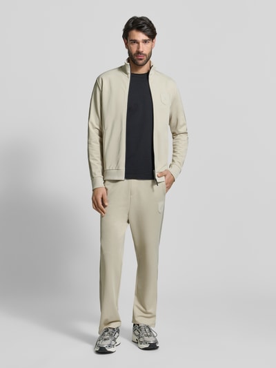 BOSS Green Spodnie dresowe o kroju regular fit z Mieszanka bawełny Model 'JT_BB' Beżowy 1