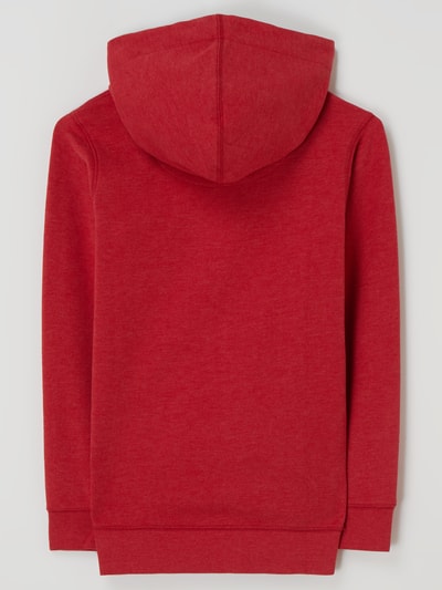 Petrol Hoodie mit Logo Rot 3