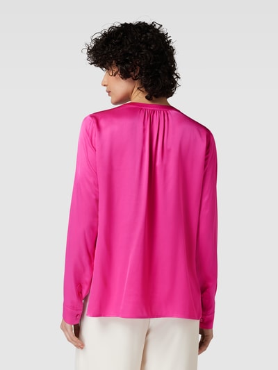 Milano Italy Blusenshirt mit V-Ausschnitt Pink 5