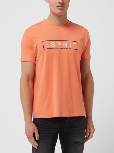 Esprit Regular Fit T-Shirt mit Logo-Print  Orange 4