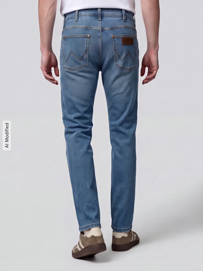 Wrangler Straight Fit Jeans aus Baumwoll-Mix Modell 'Greensboro' Jeansblau 5