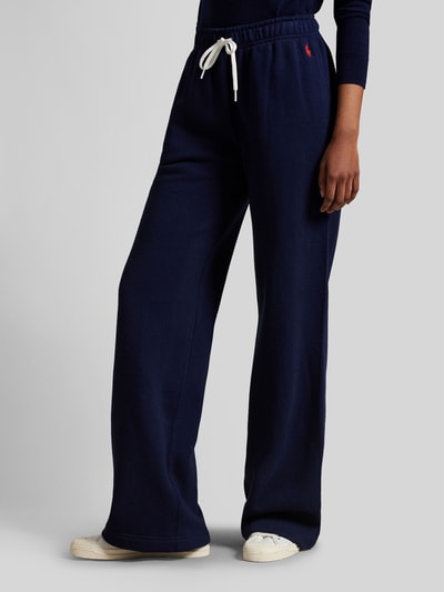 Polo Ralph Lauren Wide Leg Sweathose aus Baumwoll-Mix mit Logo-Stitching Marine 4