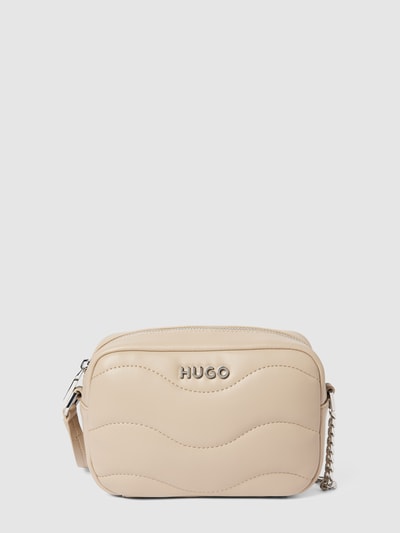 HUGO Handtasche mit Steppnähten Modell 'Lizzie' Sand 2