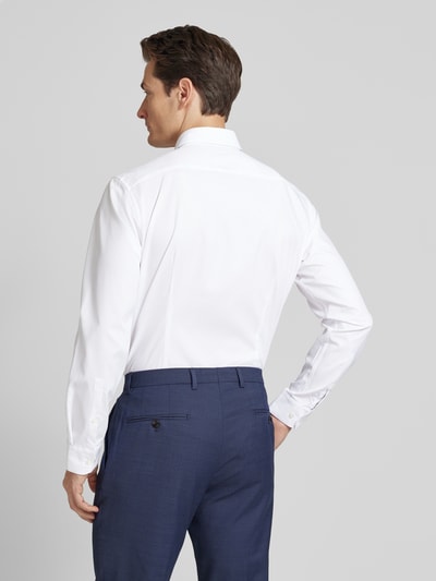 Jake*s Slim Fit Business-Hemd mit Knopfleiste Weiss 5