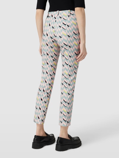 Marc Cain Slim fit broek met grafisch motief, model 'COLLECTIONS' Petrol - 5