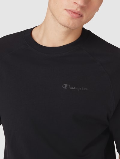 CHAMPION T-Shirt mit Logo-Print Schwarz 3