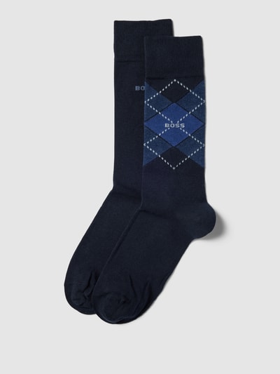 BOSS Socken mit Label-Detail im 2er-Pack Marine 1