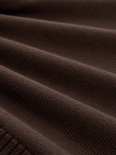 Tom Tailor Regular Fit Pullover aus reiner Baumwolle Dunkelbraun 6