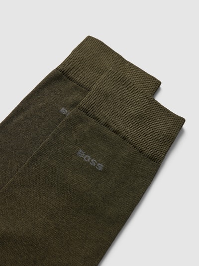 BOSS Socken mit Label-Print im 2er-Pack Oliv 2