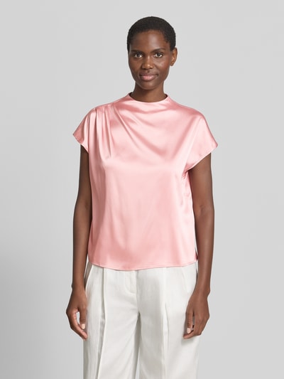 zero Blusenshirt aus Satin mit rückseitigem Reißverschluss Altrosa 4