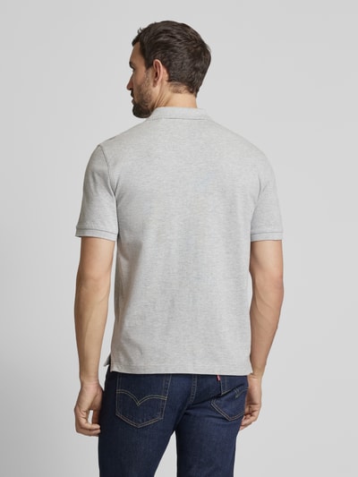 Gant Regular fit poloshirt met labelstitching Middengrijs gemêleerd - 5