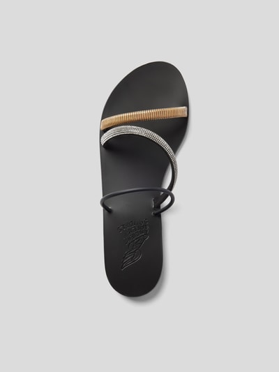 Ancient Greek Sandals Pantoletten mit Strasssteinbesatz Schwarz 6