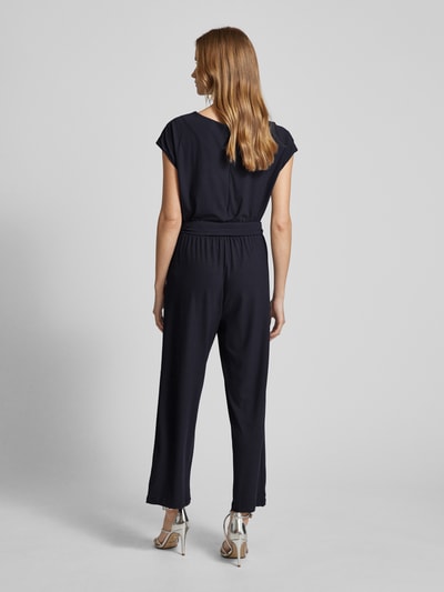 Jake*s Collection Jumpsuit mit Bindegürtel Dunkelblau 5