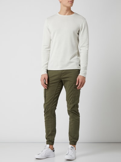 Jack & Jones Cargohose aus Baumwolle mit Teilungsnähten Oliv 1