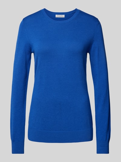 Christian Berg Woman Regular fit gebreide pullover met ribboorden Marineblauw - 2