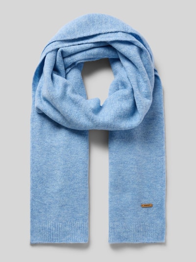 Produktfoto, hellblauer Schal mit feiner, weicher Textur und Label-Patch, Schal mit Label-Patch Modell 'Witzia' von Barts, Damen Schal von Barts