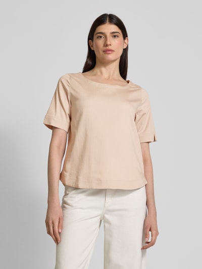 Milano Italy Regular Fit Blusenshirt mit Knopfleiste auf der Rückseite Beige 4