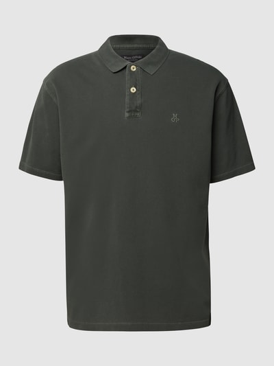 Marc O'Polo Poloshirt met labelstitching Rietgroen - 2