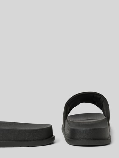 Pegador Sandalen met labeldetail, model 'SUNA SLIDE' Zwart - 2