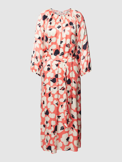 Seidensticker Midi-jurk van viscose met all-over motief Offwhite - 2