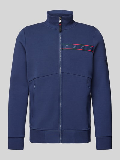 Joy Sweatjack met labeldetail, model 'G-Style' Donkerblauw - 2