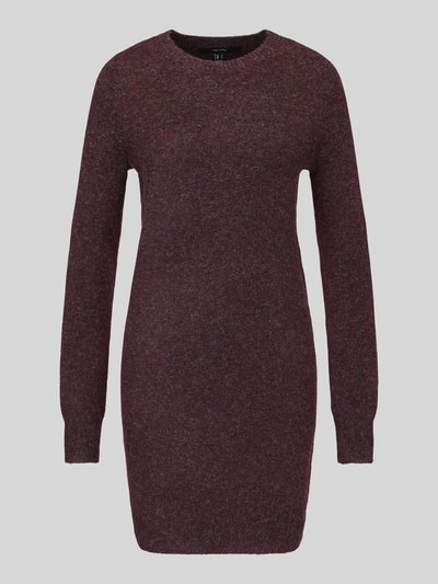 VERO MODA Strickkleid mit gerippten Abschlüssen Dunkelrot 2