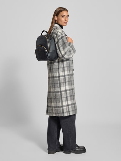 Liu Jo White Rucksack mit Label-Strukturmuster Black 1