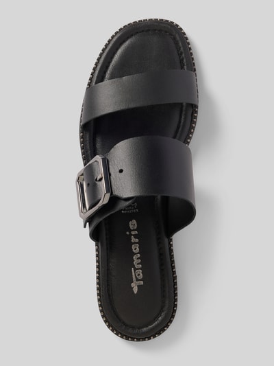 Tamaris Slippers van echt leer Zwart - 3
