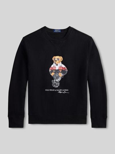 Polo Ralph Lauren Regular Fit Sweatshirt mit ikonischem Bären-Motivprint aus Baumwollmix Black 2