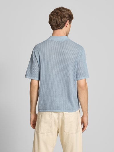 JACK & JONES Regular Fit Strick-Poloshirt Modell 'CASSIS' Hellblau 5