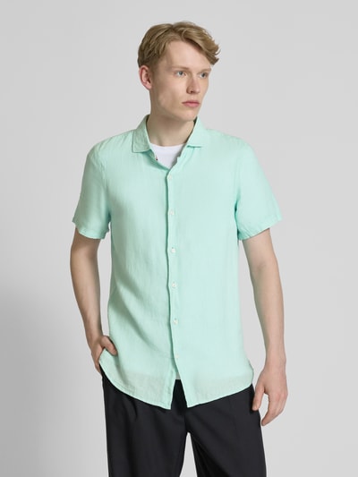 Superdry Regular Fit Freizeithemd aus reinem Leinen Mint 4