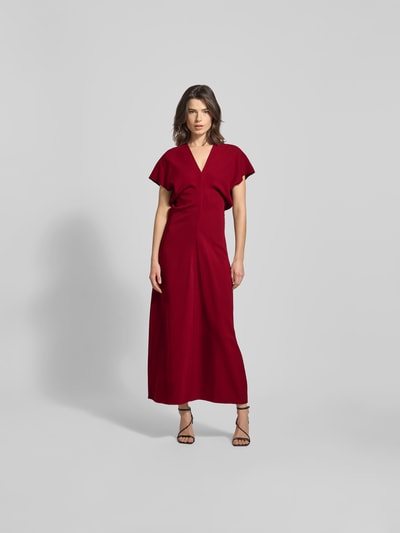 Anine Bing Midikleid mit V-Ausschnitt Bordeaux 4