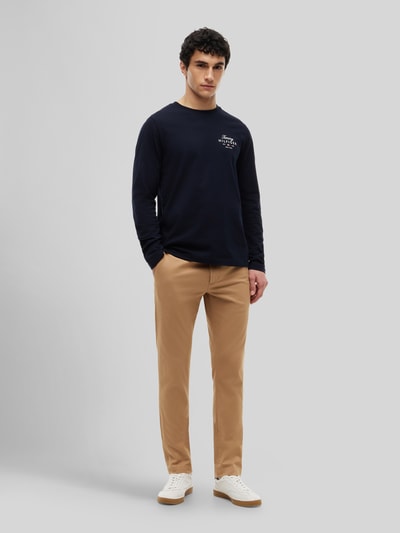 Tommy Hilfiger Bluzka z długim rękawem o kroju regular fit z czystej bawełny Granatowy 1