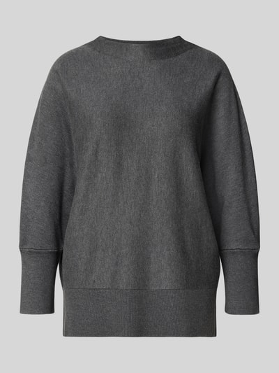 s.Oliver BLACK LABEL Relaxed fit pullover met turtleneck van viscosemix Antraciet - 2