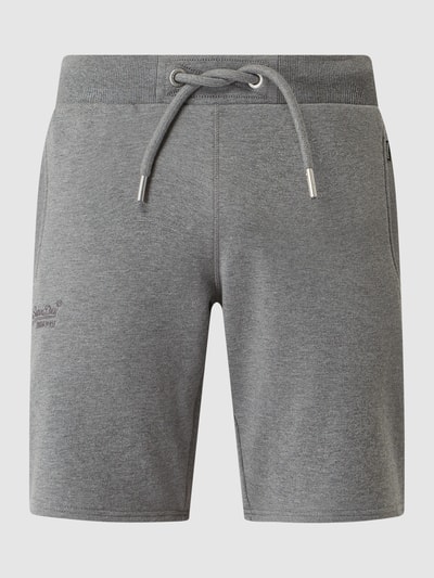 Superdry Sweatshorts met logo Grafiet gemêleerd - 2