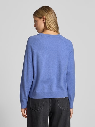 Marc O'Polo Denim Regular fit gebreide pullover van katoenmix Bleu - 5