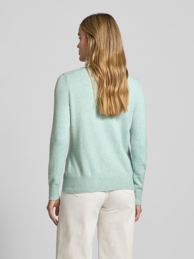 Christian Berg Woman Sweter z dzianiny z dekoltem w łódkę Jasnoturkusowy melanż 5