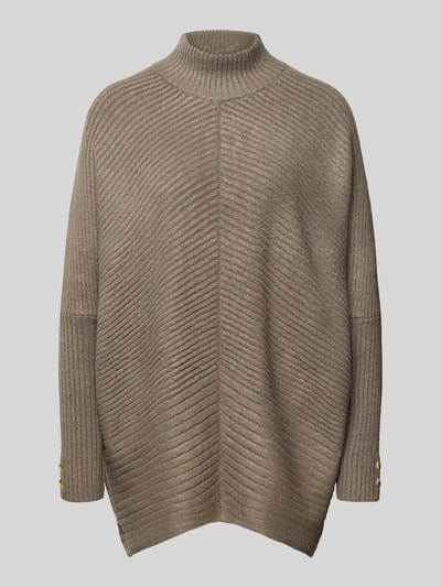 Apricot Oversized pullover in gebreide look met opstaande kraag Kaki - 2