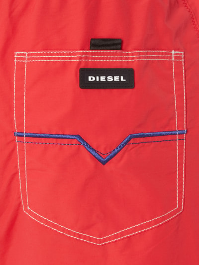 Diesel Badeshorts mit Logo-Applikation Rot 2