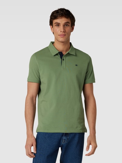 Tom Tailor Regular fit poloshirt met logostitching Olijfgroen - 4