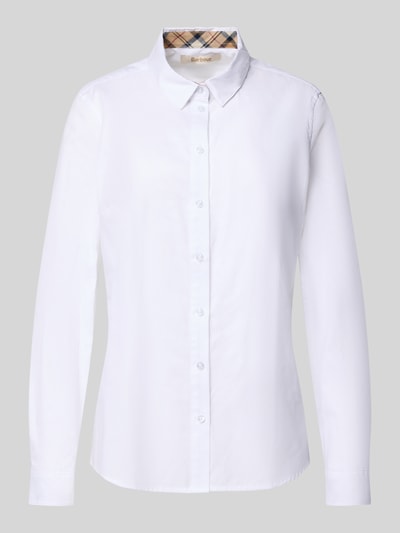 Barbour Bluzka koszulowa o kroju regular fit z czystej bawełny model ‘DERWENT’ Biały 2