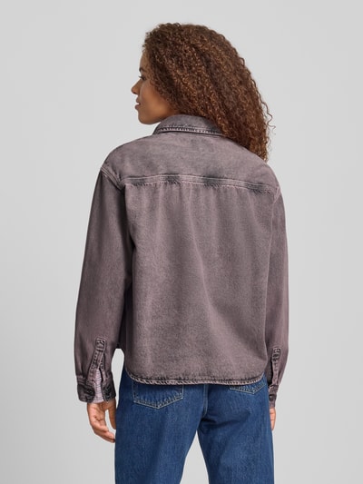 Carhartt Work In Progress Relaxed fit jeansoverhemd met borstzak, model 'Georgia' Roze - 5