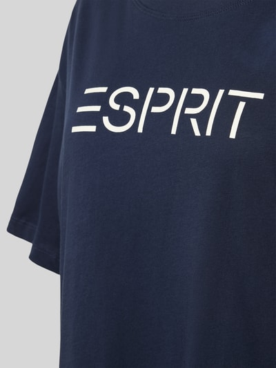 Esprit Nachthemd met logoprint, model 'MIA' Donkerblauw - 2