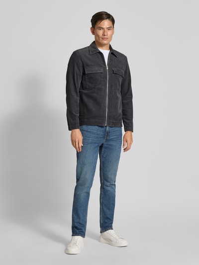 Marc O'Polo Regular Fit Hemdjacke aus reiner Baumwolle Anthrazit 1